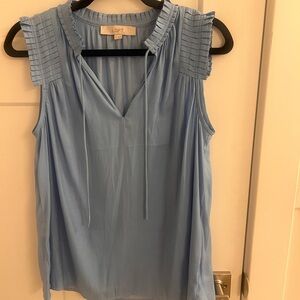 LOFT Light Blue Sleeveless Blouse
